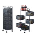 thumbnail image 1 of 5 Tier Rolling Storage Cart, Metal Mesh Rolling Cart Organizer with Top Lid, 1 of 6
