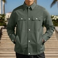thumbnail image 4 of Lightweight Fall Jackets for Men 2025 Long Sleeve Button Down Collared Casual Jacket with Pockets Outerwear Coat, 4 of 5