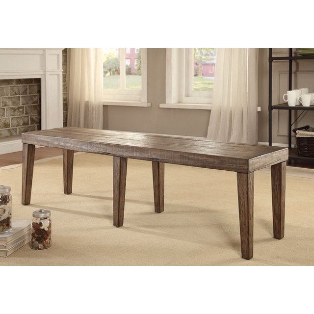Banc en Bois de Forme Rectangulaire avec Six Pieds Coniques, Brun, Petit