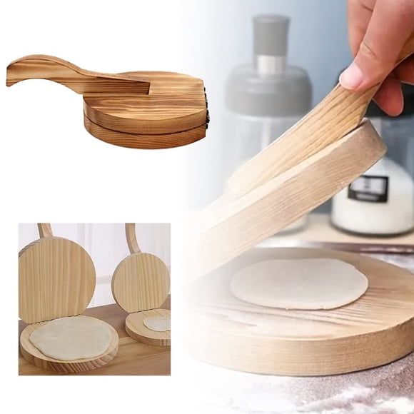 Solid Wood Quick Dumpling Mould Home Kitchen Dough Artifact for Making Rice Dumpling and Buns