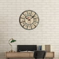 thumbnail image 2 of Agiferg European Style Creative Wooden Living Room Bedroom Decoration Round Wall Clock, 2 of 3