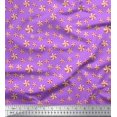 thumbnail image 1 of Soimoi Purple Georgette Viscose Fabric Candies Food Print Sewing Fabric Yard 42 Inch Wide, 1 of 1