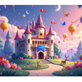 thumbnail image 4 of Fairytale Castle Backdrop Banner for Kids Party Wedding Photo Shoot Birthday Decoration Events Magical Background Props, 4 of 4