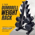 thumbnail image 2 of PRISP 5-Tier Dumbbell Weight Rack - Vertical A-Frame Stand for Weight Set Storage, Holds 5 Pairs, Rack Only, 2 of 6
