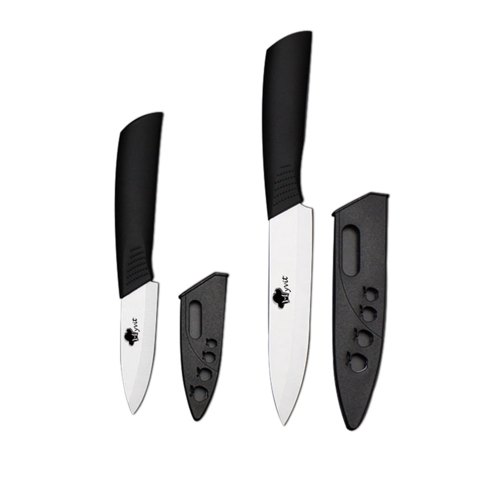 Myvit Ceramic Paring Knife Set of 2,include 5-inch Utility Knife and 3-inch Peeling Knfie Household Kitchen knives Cutter Tool