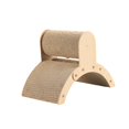 thumbnail image 4 of GROWTH TANK Arch Bridge Cat Scratcher Board Corrugated Stable Recyclable Cat Scratcher Board Brown Size M, 4 of 9