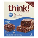 Think! Barres à haute teneur en protéines pour le broyage fin de la brownie - Cas de 6 - 5/2.2.1 Oz