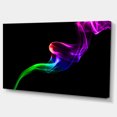 thumbnail image 2 of Colorful Fractal Fire Design on Black - Large Abstract Canvas Wall Art, 2 of 3