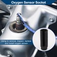 thumbnail image 2 of Unique Bargains Oxygen Sensor Socket O2 Sensor Removal Tool with Side Wire Cutout Chrome Vanadium Steel 90mm 1 Pcs Black 6 Point 22mm/0.87" 1/2inch, 2 of 6