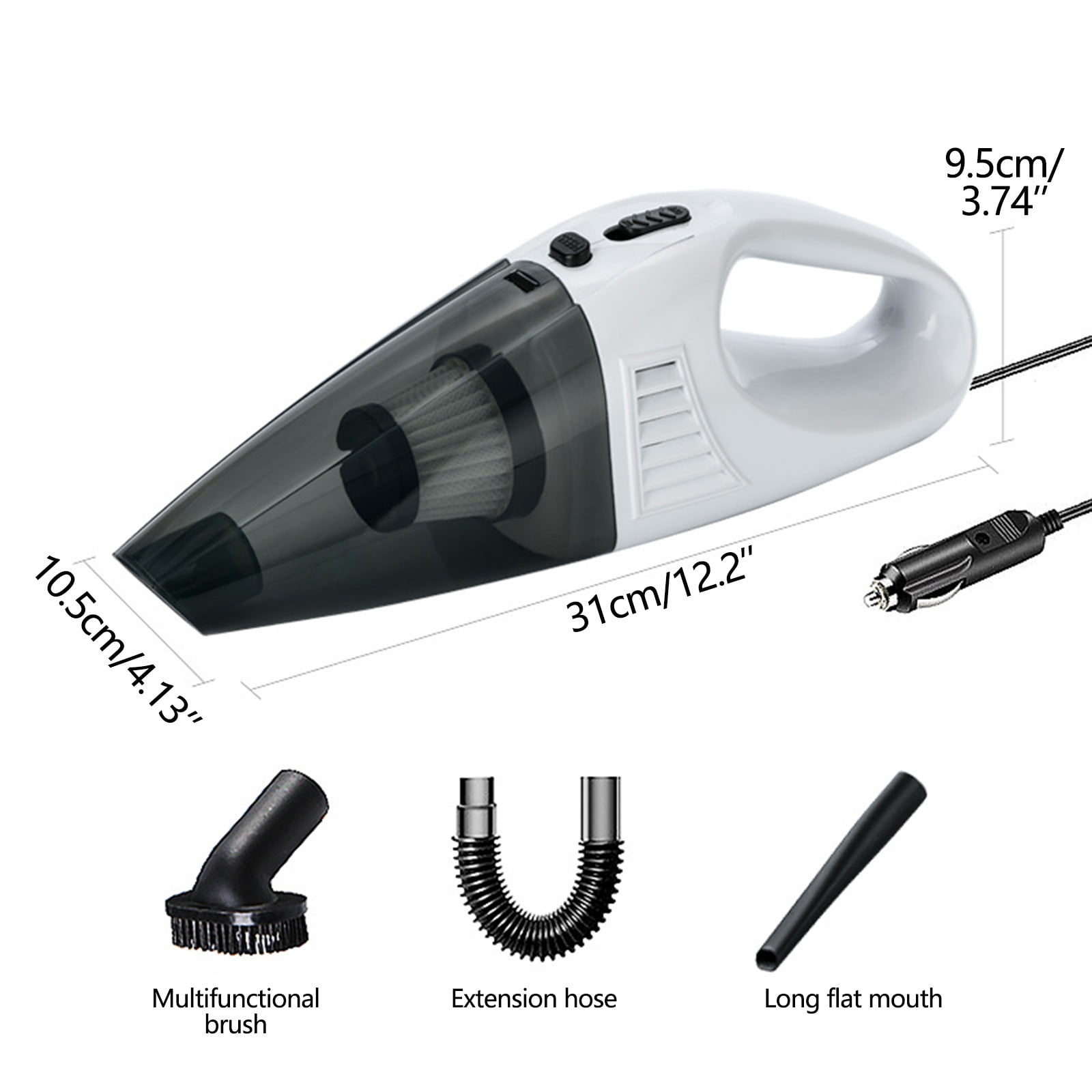 XZNGL Car Wired Vacuum Cleaner Car Handheld Wired Rechargeable Vacuum Cleaner Car Vacuum Cleaner