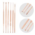thumbnail image 3 of Unique Bargains 6Pcs Stainless Steel Ear Cleansing Tool Set Ear Cleaner Ear Care Set with Storage Case Rose Gold Tone, 3 of 7