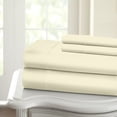thumbnail image 2 of HLONK Fresh Linen 1200 Thread Count California King Size Deep Pocket Solid Cotton Sheet Set (California King, 2 of 3