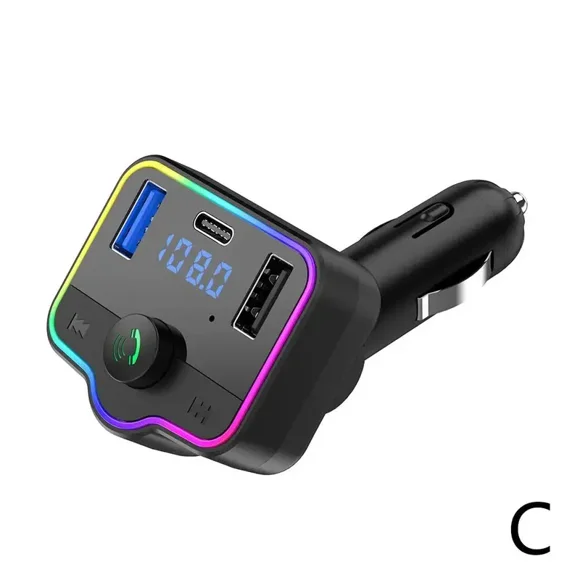 Adaptateur Émetteur FM pour Voiture Sans Fil Bluetooth 5.0 Appel, Disque Basse Récepteur Hi Lecteur U Mp3 Kit de Support Radio Voiture Handsfr S9M4