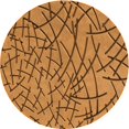 thumbnail image 1 of Ahgly Company Tapis Rond Lavable en Machine Intérieur Transitionnel Acajou Brun, 4 Pieds Rond, 1 of 7