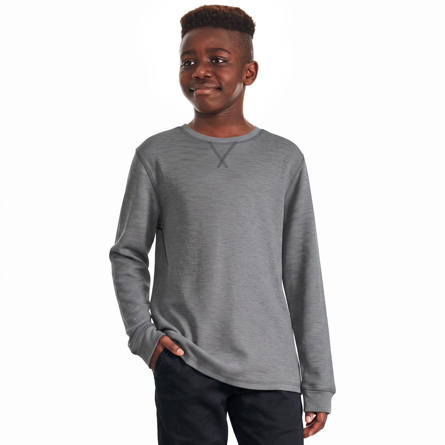 George Boys' Rib Long-Sleeve T-Shirt