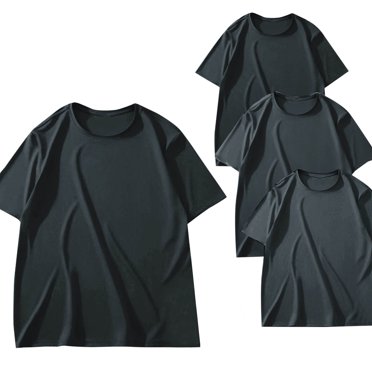 Besolor Lot de 3 T-Shirts à Manches Courtes pour Homme Grande Taille Été Col Rond T-Shirts Basiques Décontractés Respirants d'Entraînement Hauts de Gym