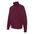 thumbnail image 2 of Jerzees Mens NuBlend Quarter Zip Cadet Collar Sweatshirt, M, Maroon, 2 of 3