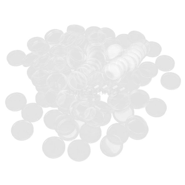 100PCS 32MM Round Case Storage Box Collecting Holder Acrylic Display Case Organizer Container for Collectors 32cm