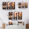 thumbnail image 4 of Designart "Retro Illustration Magical Red Mushrooms II" Abstract Landscape Wall Art Set Of 3 - Abstract Landscapes Orange Gallery Wall Set For Home Decor, 4 of 6