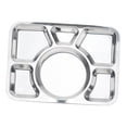 thumbnail image 4 of Assiette Compartimentée en Acier Inoxydable à 6 Sections Plateau pour Lunch et Aliments Assiette de Séparation, 4 of 7