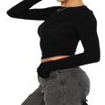 thumbnail image 3 of T-Shirt à Manches Longues Col Rond pour Femme, 3 of 6