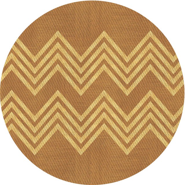 Ahgly Company Tapis d'Intérieur Lavables en Machine, Ronds, Transitionnels, Brun Sedona, Ronds de 7'