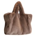 thumbnail image 1 of LinYooLi Plush Faux Fur Tote Solid Colour Autumn Winter Top-handle Bags Soft Warm Fashion Portable Simple Casual for Weekend Vacation, 1 of 6