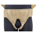 thumbnail image 1 of FlexaMed Double Sided Inguinal Hernia Groin Belt with Compression Pads Beige Small, 1 of 5