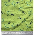 thumbnail image 1 of Soimoi Poly Georgette Fabric Airplane,Guitar Wire & Notes Musical Instrument Printed Craft Fabric by The Yard 52 Inch Wide, 1 of 3