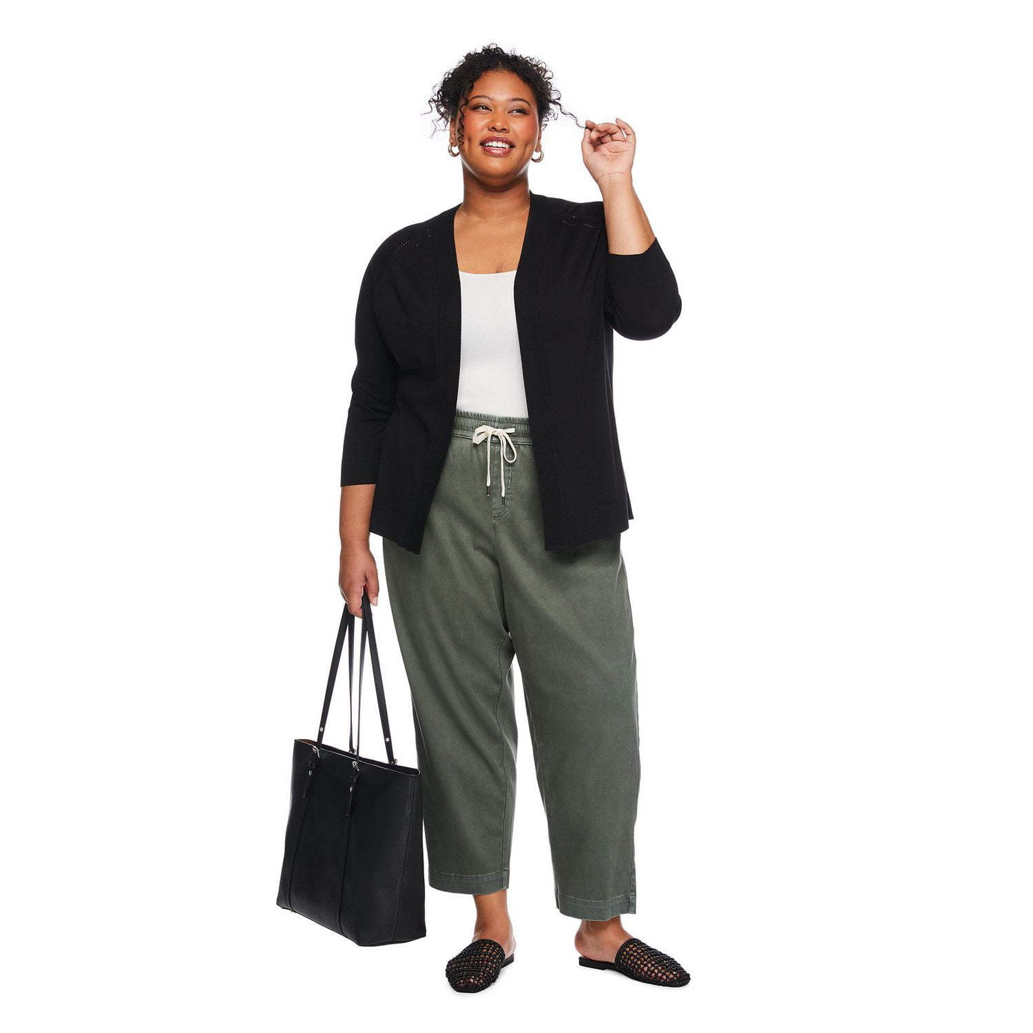 Lane Bryant Women's Plus 3/4 Sleeve Shrug