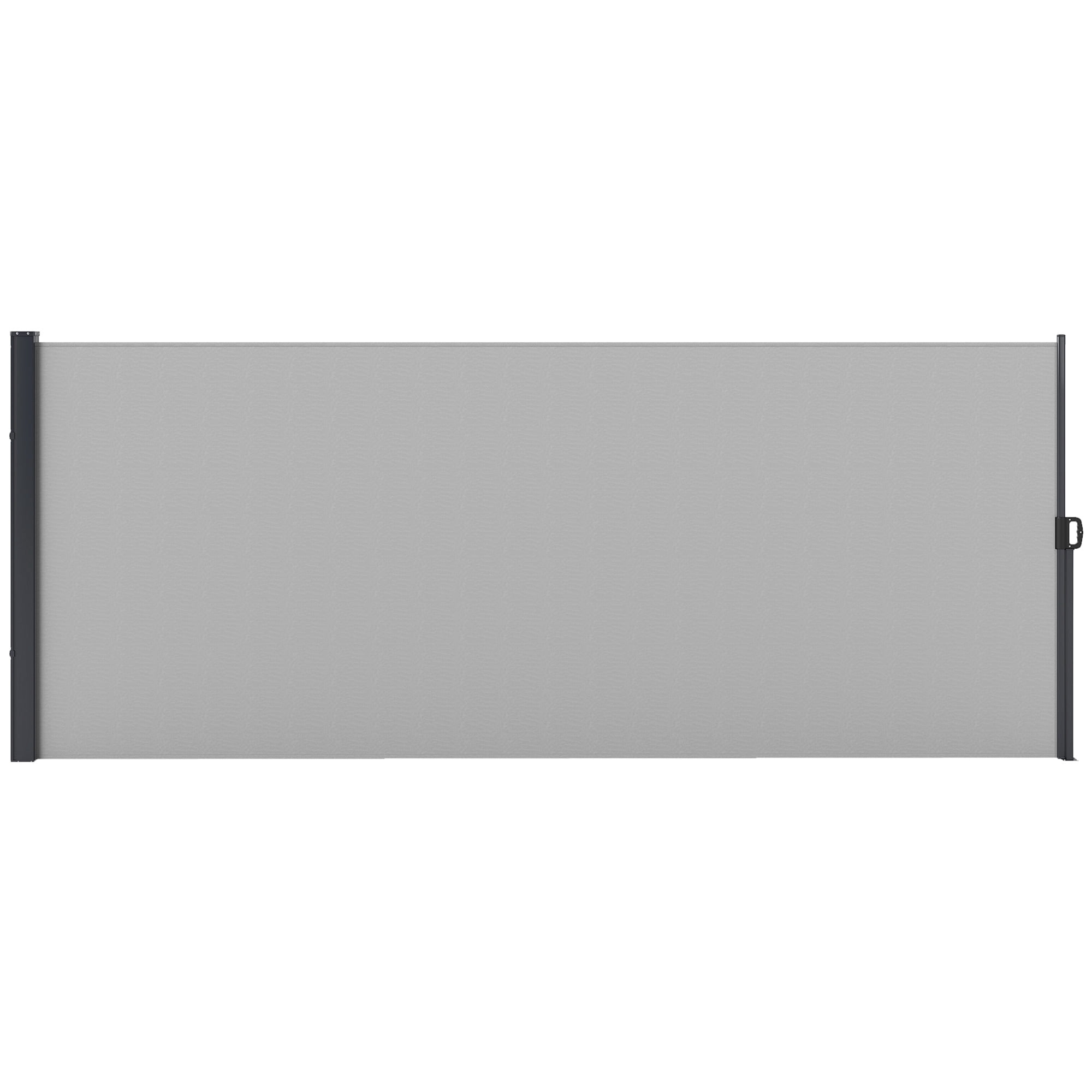 Outsunny 13' x 6' Retractable Side Awning, Garden Privacy Screen, Light Grey