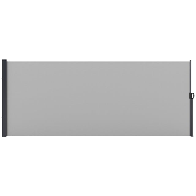 Outsunny 13' x 6' Retractable Side Awning, Garden Privacy Screen, Light Grey
