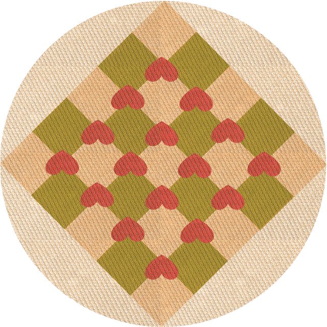 Ahgly Company Tapis d'Intérieur Ronds de Style Transitionnel Lavables à la Machine, Kaki et Or, 7 Pieds Rond