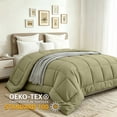 thumbnail image 4 of BedTreat Down Alternative Duvet Insert, Quilted Twin Size Light Green Comforter, All Season Ultra Soft Microfiber Bedding with Corner Tabs, Machine Washable, 4 of 7