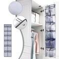 thumbnail image 2 of Hanging Closet Organizers and Storage Over the Door Shoe Rack for Door with 12 Large Mesh Pockets Fitted Hanging Shoe Organizer Sturdy Closet Door Shoe Storage Holder, 2 of 7