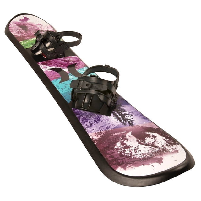 Hurley 48" Printed Beginner Snowboard with Bindings red