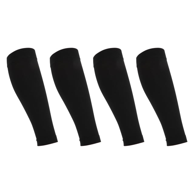 Unique Bargains 2 Paires Manchon de Compression Sans Pied Manchon de Compression pour Femmes Nylon S Noir