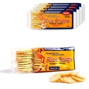 Club Supreme Premium Snacks - Rice Snaps BBQ Crisp Crackers 100g (Pack of 4) | Oven Baked | Low Fat | Great Taste in Every Bite