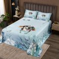 thumbnail image 2 of Erosebridal Cute Dog Coverlet Set Queen, Cartoon Pug Bedding Set, Pet Lovers Decoration, 2 of 5