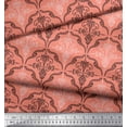 thumbnail image 2 of Soimoi Modal Satin Fabric Filigree Damask Print Fabric by the Yard 42 Inch Wide, 2 of 3