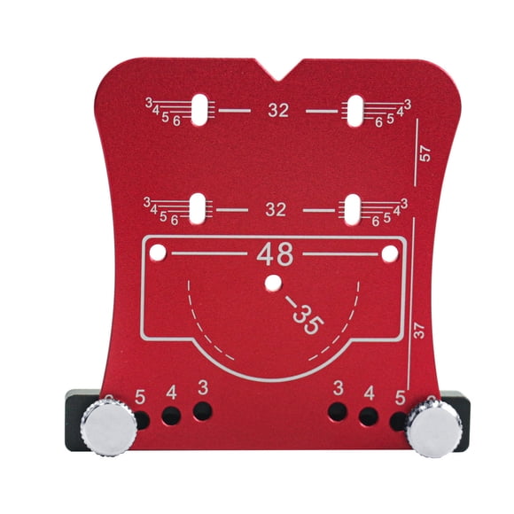 Mistaha Aluminum Alloy Hinge Hole Opener with 35mm Jig Positioner for Door Hinge Installation - Red Color Option