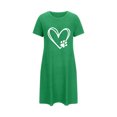 thumbnail image 4 of Rbaofujie Robes pour Femmes Nuisette Courte Surdimensionnée pour Femmes Imprimée à Col Rond et Manches Courtes Robe Pyjama pour Femmes, 4 of 4