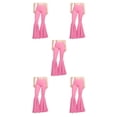 thumbnail image 3 of Guardoinrt Versatile Women Bell Bottom Pants With Stretchy Fit Multiple Sizes Available High Waist Bell Bottom pink 3XL 5Set, 3 of 6