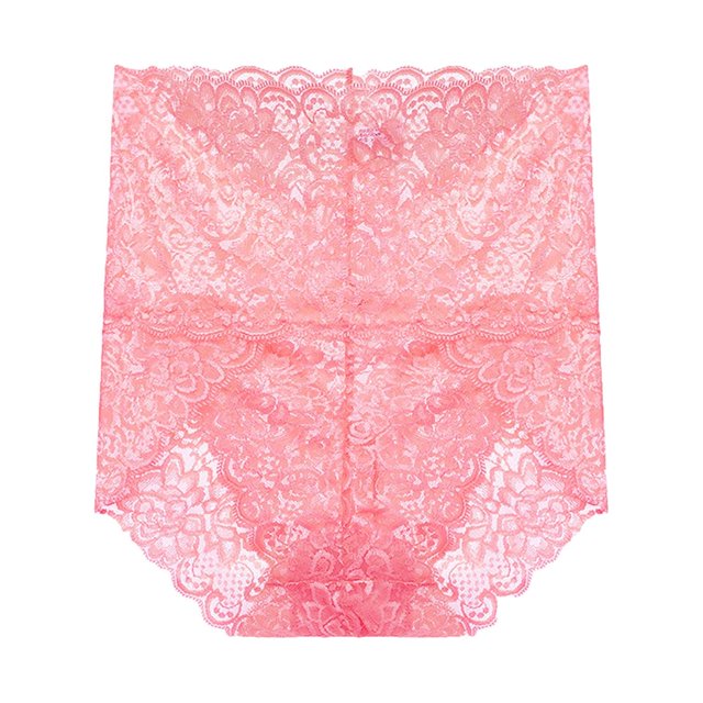 Culottes pour Femmes Taille Mi-Haute Fines Effet Rehausse-Fesses Aguichant Transparentes Aguichant en Dentelle