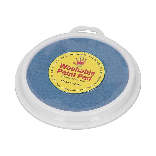 Round Ink Pad, Washable Ink Pad Stimulate Imagination Strong Coloring Power For Wood Green,Red,Orange,Black,Purple,Sky Blue
