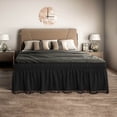 thumbnail image 4 of Chmadoxn Solid Color Wraparound Elastic Bed Skirt Stretchy Built-in Bed Apron bed apron, 4 of 9
