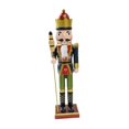 thumbnail image 3 of KLKCMS Christmas Decoration Countertop Party Handmade Wood Nutcracker Figure Deep Blue Clothes, 3 of 9