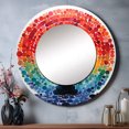 thumbnail image 1 of Designart « Euphonie de Méditation Colorée de l'Esprit » Miroir Rond Grand Multicolore Abstrait - Décor Mural Miroir Rond - Miroir Rond Imprimé Traditionnel 23 Pouces x 23 Pouces Pouces, 1 of 5