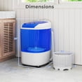 thumbnail image 3 of Costway Portable Washing Machine 5.5 lbs Mini Top Load Washer with Removable Spin-Dry Tub Blue, 3 of 10