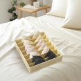 thumbnail image 2 of Luzkey Underwear Socks Storage Box Cabinet Closet Organizer Bathroom Washable Dividers Multifunction Storage Bin Container for Socks Beige 7 Grid, 2 of 8